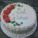 Best Wishes Cake with Basket Weave Detail