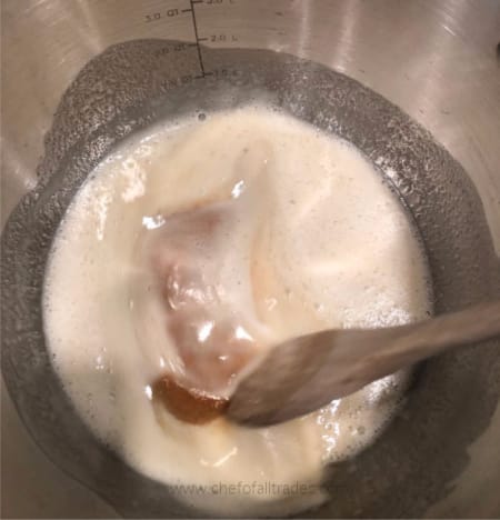 browned butter in a pot