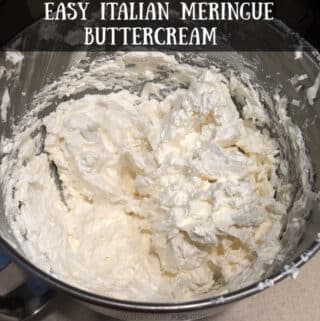 Buttercream in a mixing bowl