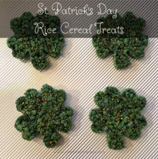 four-leaf clover rice cereal treats