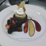 Brownie & Banana Cake Plated Dessert