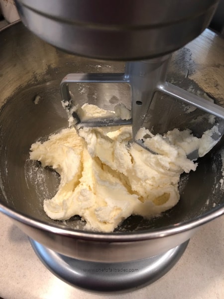 Butter and Sugar creamed together in mixing bowl