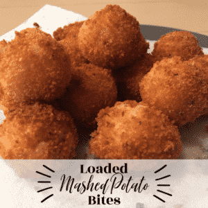 Loaded Mashed Potato Bites on a plate