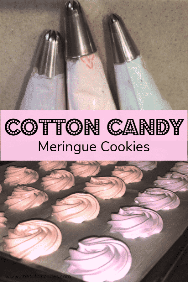 Cotton Candy Meringue Cookies - Chef of All Trades