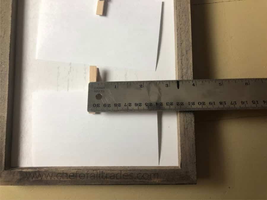 ruler on sign to find center