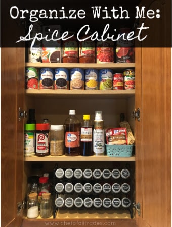 Organized Spice Cabinet