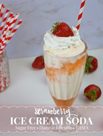 Strawberry Ice Cream Soda - Chef of All Trades - Sugar Free