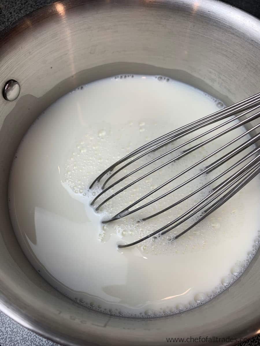 milk and gentle sweet whisked together