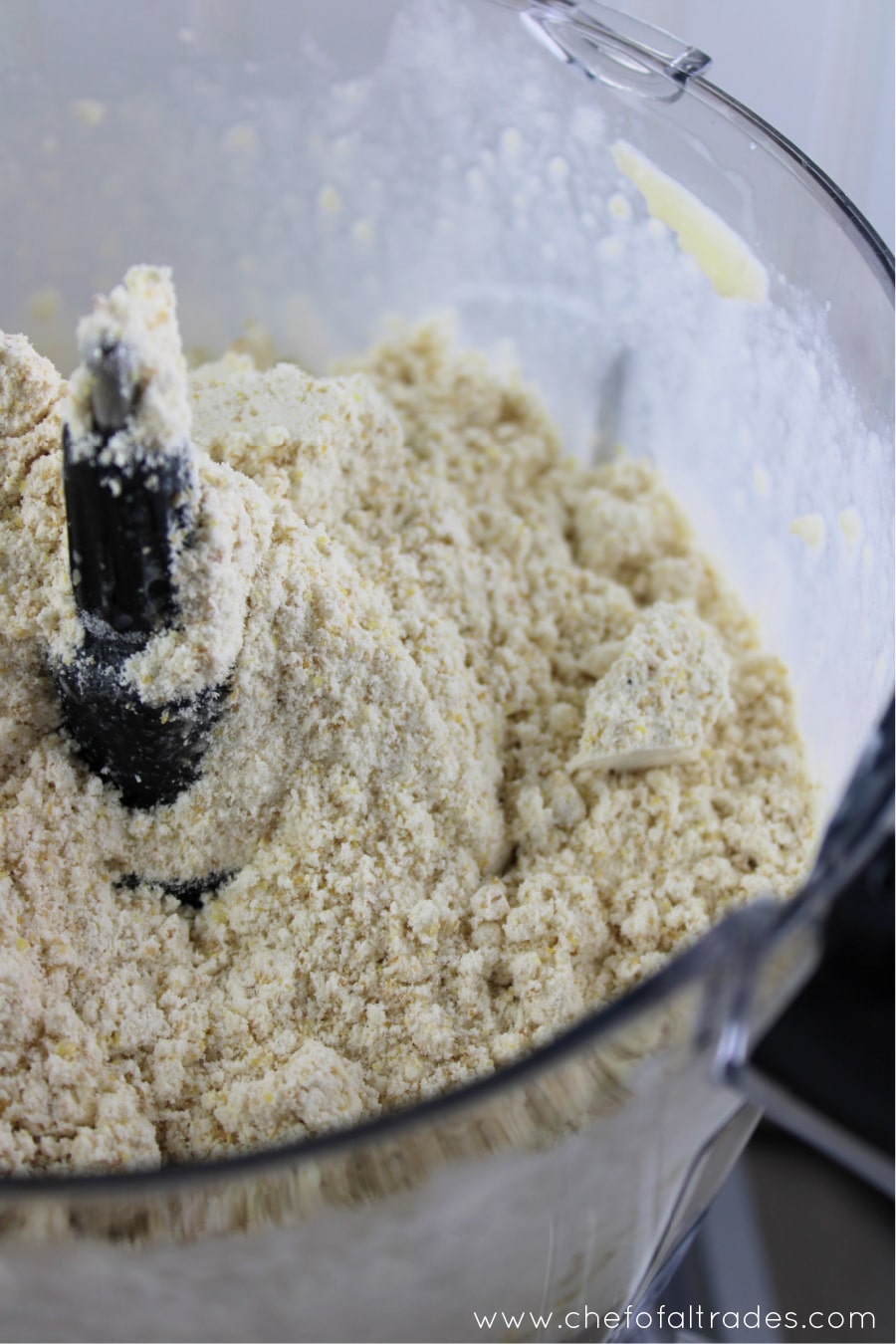 baking blend added to food processor with the other ingredients